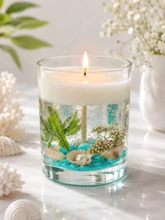 Nến gel trang trí thủy tinh